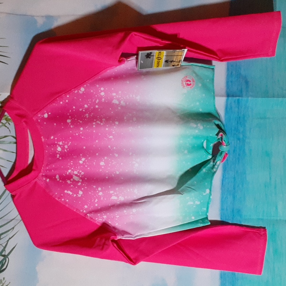 Girls Rash Guard Pullover Size Large (14) NWT